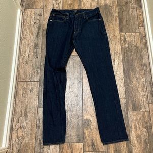 Mens J. Crew Dark Wash The Driggs Jeans 31x32 slim fit